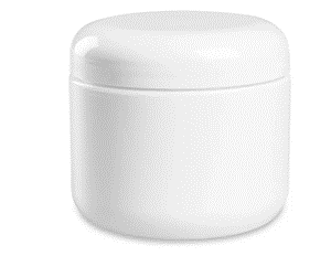 Double Wall Dome Jars - 4 oz, White